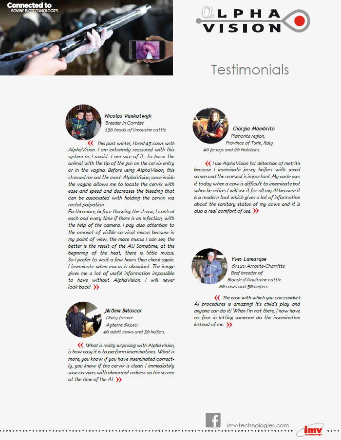 AlphaVision testimonials from France and Italy!